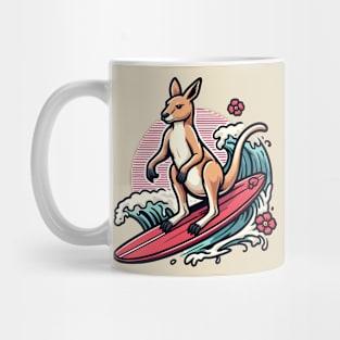 Surfing kangaroo Mug